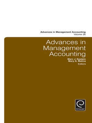 cover image of Advances in Management Accounting, Volume 26